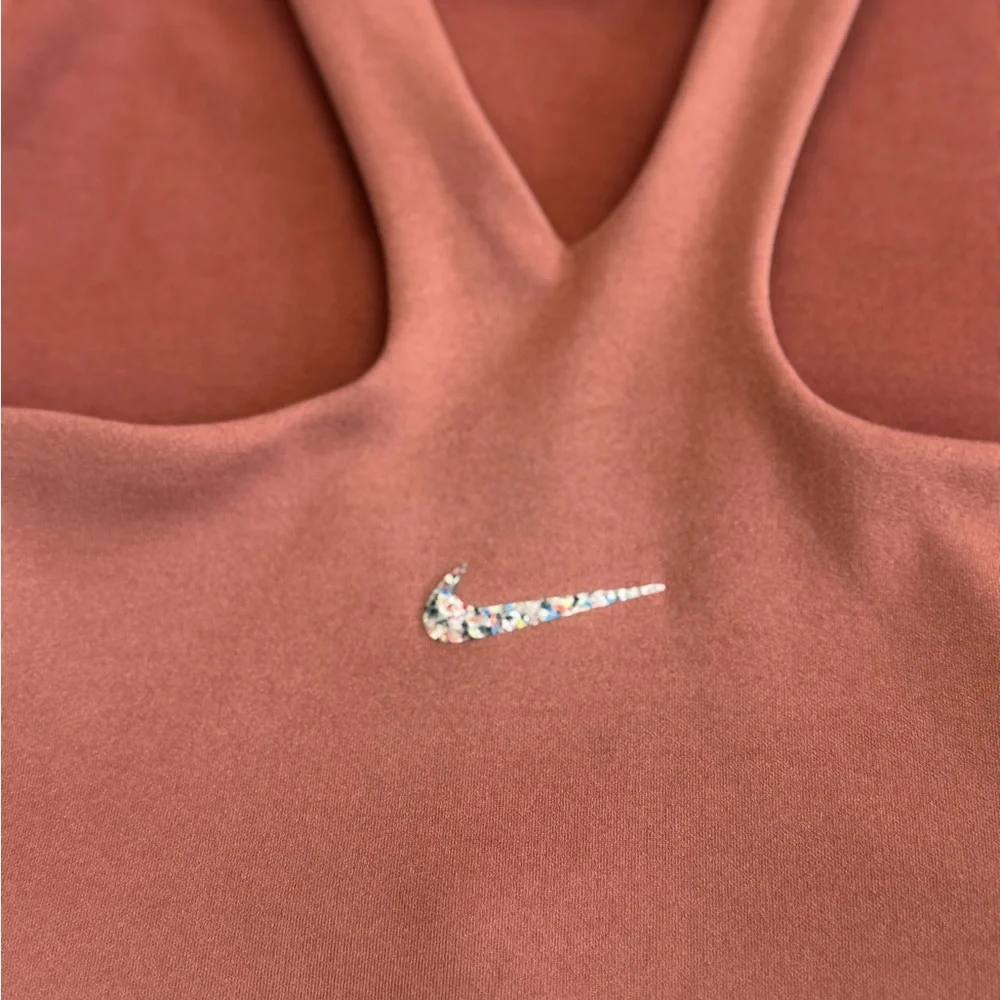 Nike Yoga Dri-Fit Crop Top Brownish red Sports Bra Tank Size S - Picture 7 of 10